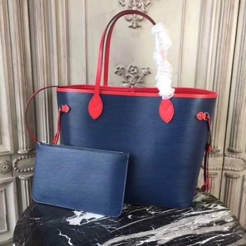 Louis Vuitton EPI lederen draagtas 54185 blauw en rood
