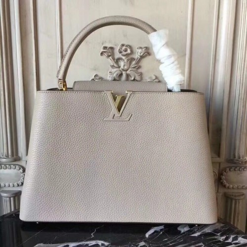 Louis Vuitton Elegante Capucines Tas MM M41813 grijs