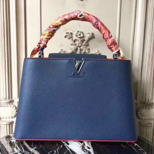 Louis Vuitton Elegante Capucines Tassen MM M41813 Blauw