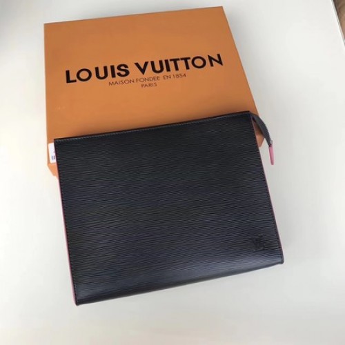 Louis Vuitton Epi Leren TOILETTASJE 26 M67184 Zwart & Roze