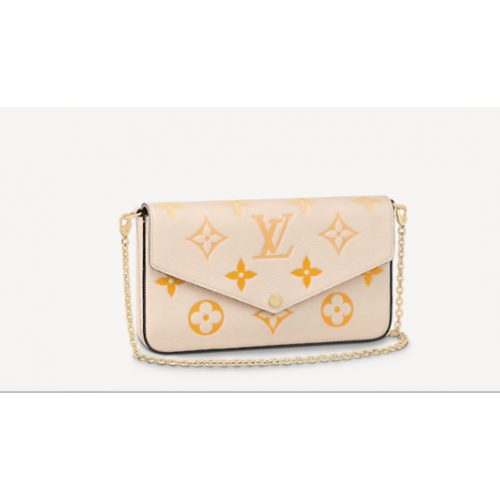 Louis Vuitton FELICIE POCHETTE M80498 Crème Saffraan