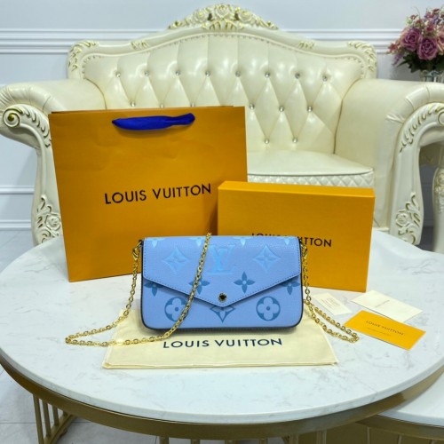 Louis Vuitton FELICIE POCHETTE M80498 Zomerblauw