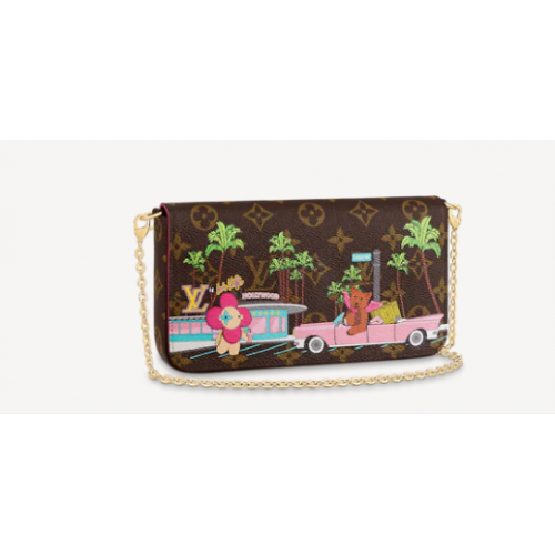 Louis Vuitton FELICIE POCHETTE M80859 Fuchsia Roze