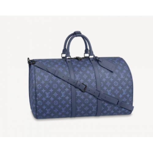 Louis Vuitton KEEPALL BANDOULIERE 50 M45731 Marineblauw