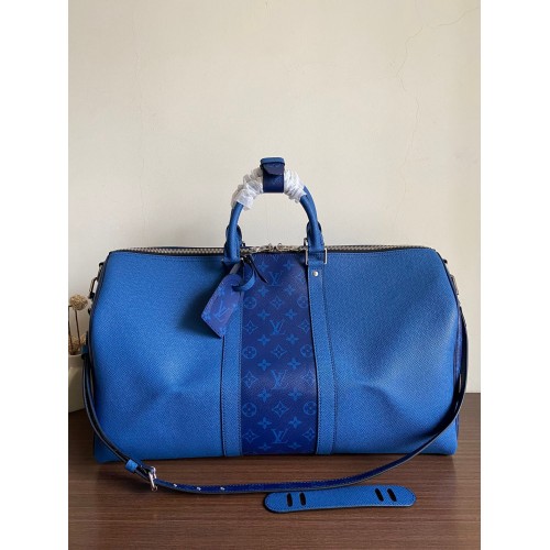 Louis Vuitton KEEPALL BANDOULIERE 50 M53766 Blauw