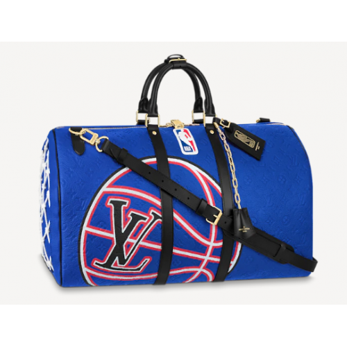 Louis Vuitton KEEPALL BANDOULIERE 55 M21105 Blauw