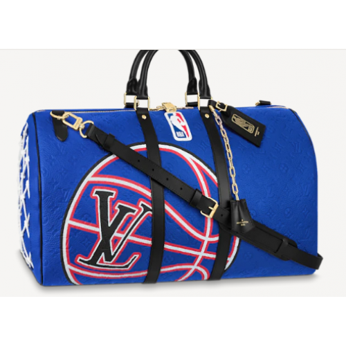 Louis Vuitton KEEPALL BANDOULIERE 55 M21105 blauw