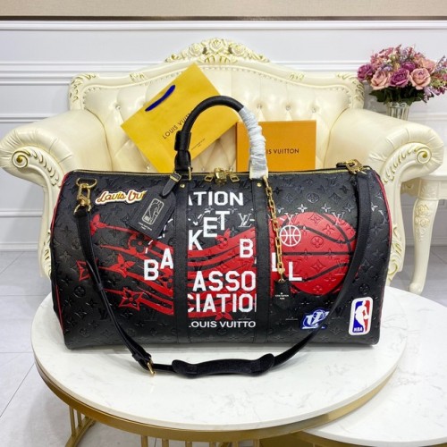 Louis Vuitton KEEPALL BANDOULIERE 55 M58516 zwart