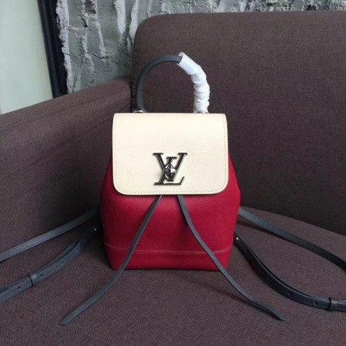 Louis Vuitton LOCKME RUGZAK M52733 Lie De Vin Etain Creme