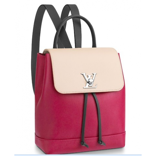 Louis Vuitton LOCKME RUGZAK M52734 Lie De Vin Etain Creme