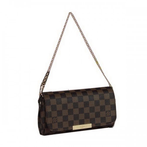 Louis Vuitton N41276 Damier Ebene Canvas favoriete PM schoudertas