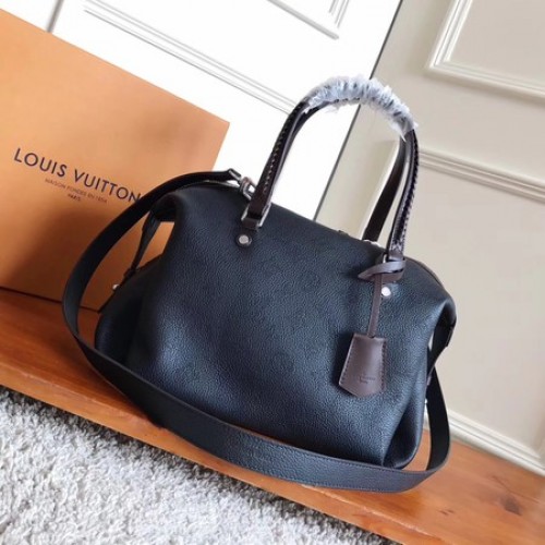 Louis Vuitton Mahina lederen ASTERIA tas M54672 zwart