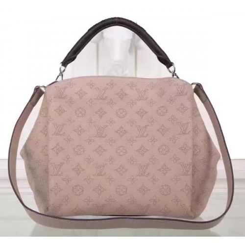 Louis Vuitton Mahina lederen BABYLONE CHAIN BB tas M51223 abrikoos