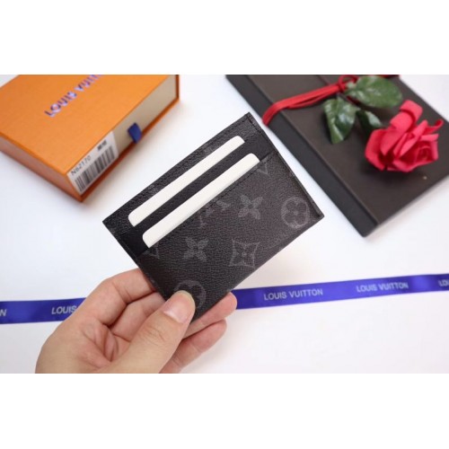 Louis Vuitton Monogram Canvas KAARTHOUDER M61733 zwart