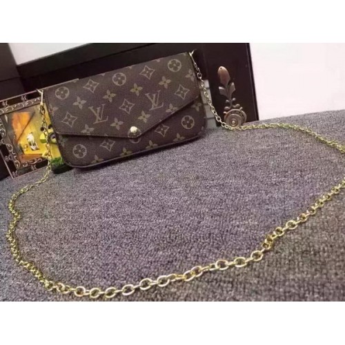 Louis Vuitton Monogram Canvas Felicie Chain Portemonnee M61276 Rose