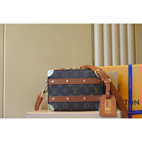 Louis Vuitton Monogram Canvas Handvat Kofferbak Originele Leren Tas M45785 Bruin