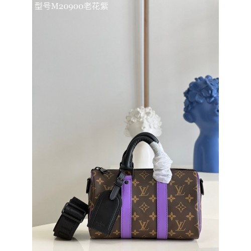 Louis Vuitton Monogram Canvas KEEPALL BANDOULIERE 25 M20900 paars