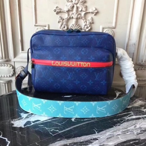 Louis Vuitton monogram canvas MESSNGER tas 43845 blauw