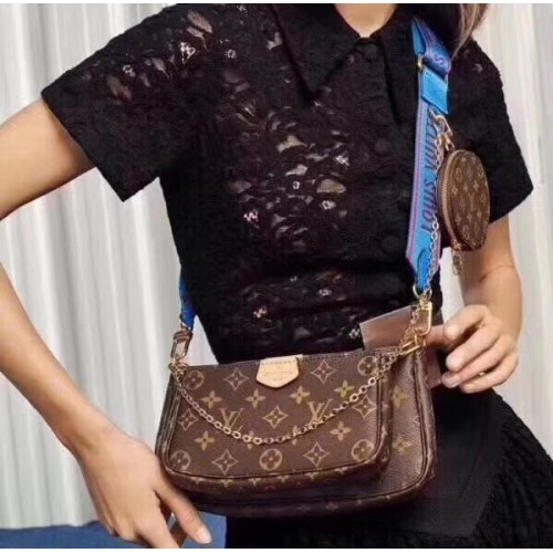 Louis Vuitton Monogram Canvas Origineel Leer M44823 blauw