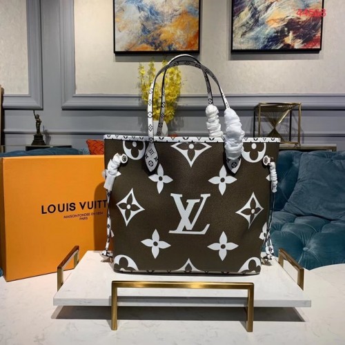 Louis Vuitton Monogram Canvas origineel leer NEVERFULL MM M44567 kaki