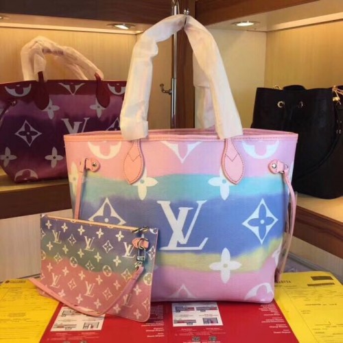 Louis Vuitton Monogram Canvas Origineel NEVERFULL M45128 roze