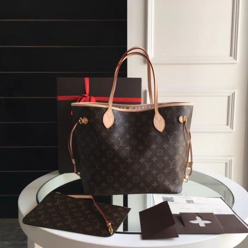 Louis Vuitton Monogram Canvas Origineel NEVERFULL MM M50336 roze