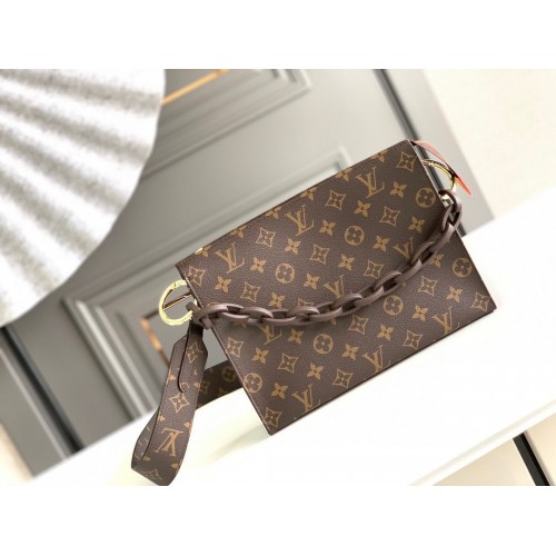 Louis Vuitton Monogram Canvas POCHETTE Origineel Leer M47545