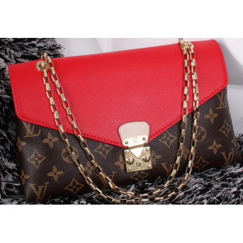 Louis Vuitton Monogram Canvas Pallas Chain Aurore Tas M41200 Rood