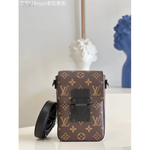 Louis Vuitton Monogram Canvas S-LOCK VERTICALE DRAAGBARE PORTEFEUILLE M81524 Zwart