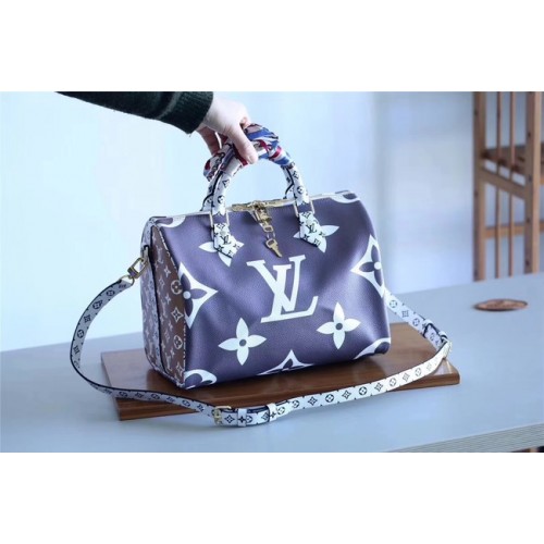 Louis Vuitton Monogram Canvas Speedy 30 M40391 donkerblauw