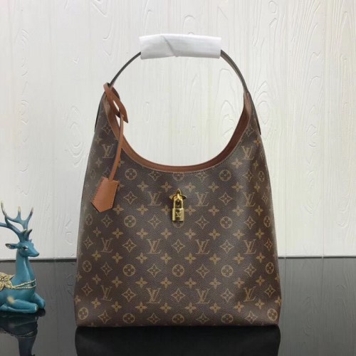 Louis Vuitton Monogram Canvas Top Handvat Tas 43976 Bruin