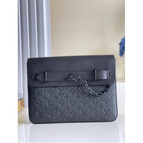 Louis Vuitton Monogram Eclipse POCHETTE Stoomboot M80140 Zwart