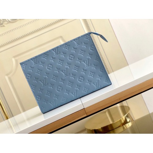 Louis Vuitton Monogram Eclipse POCHETTE Voyage M45665 Blauw