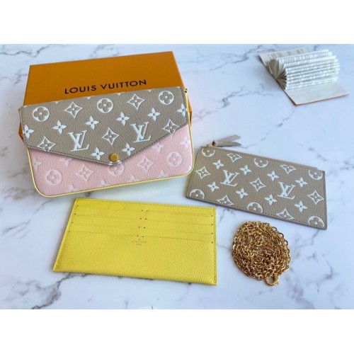 Louis Vuitton Monogram Empreinte Multi Pochette Felicie M81359 Roze