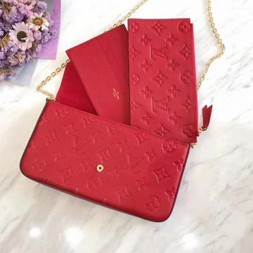 Louis Vuitton Monogram Empreinte POCHETTE Felicia M64064 Rood