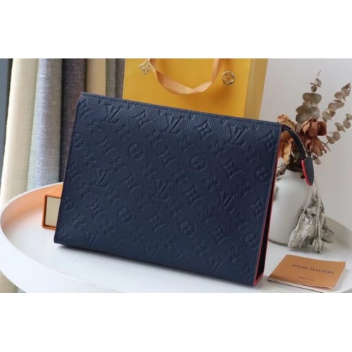 Louis Vuitton Monogram Empreinte POCHETTE VOYAGE MM M41058 Marineblauw