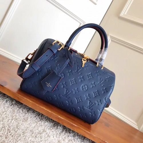 Louis Vuitton Monogram Empreinte SPEEDY Tas 42404 Blauw