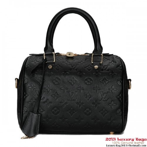 Louis Vuitton Monogram Empreinte Speedy Bandouliere 25 M40762 Zwart