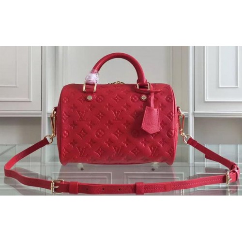 Louis Vuitton Monogram Empreinte Speedy Bandouliere 25 M91337 Rood
