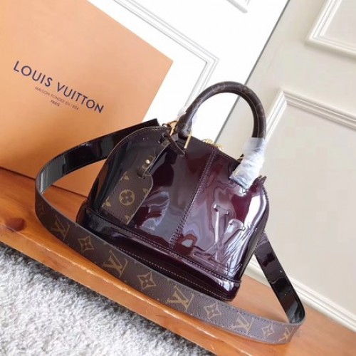 Louis Vuitton Monogram Vernis ALMA BB M54704 Bruin