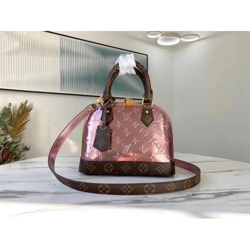Louis Vuitton Monogram Vernis Alma BB draagtas M91606 roze