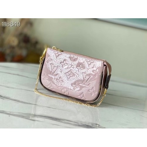 Louis Vuitton Monogram Vernis MINI POCHETTE ACCESSOIRES M58009 roze