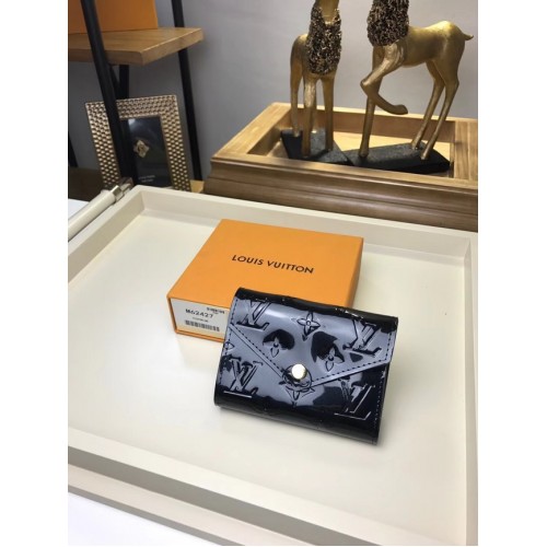 Louis Vuitton Monogram Vernis VICTORINE PORTEFEUILLE M62427 zwart
