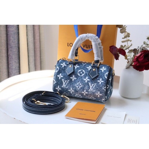 Louis Vuitton NANO SPEEDY M81213 blauw