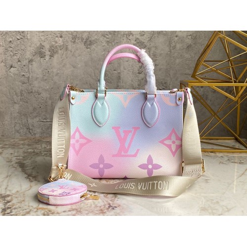 Louis Vuitton ONTHEGO Dip Dye Pastel Klein M59856 Roze&Blauw