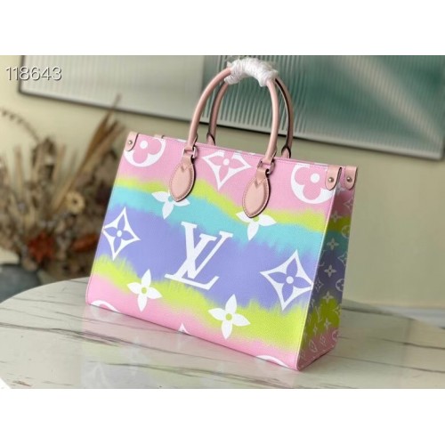 Louis Vuitton ONTHEGO MM M45118 Roze & Blauw