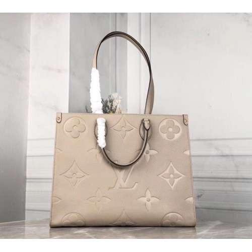 Louis Vuitton ONTHEGO Originele Leren Tas M44576 Beige