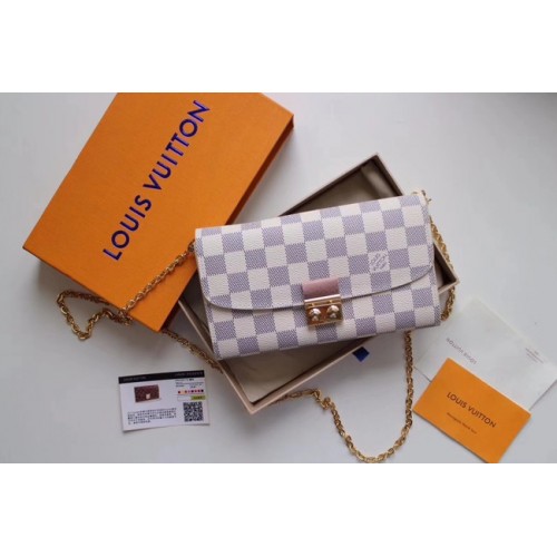 Louis Vuitton Originele Damier Azur Canvas CROISETTE N61273