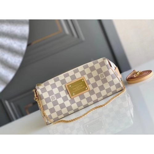 Louis Vuitton Originele Damier Azur Canvas Eva Clutch N55213