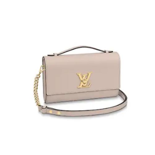 Louis Vuitton Original Grain kalfsleer LOCKME CLUTCH M56087 Taupe